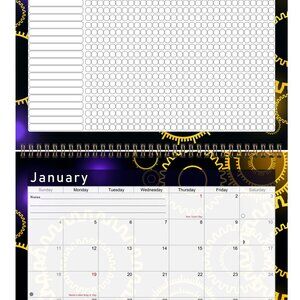 2027 Monthly Desktop/Wall Calendar/Planner - Habit Tracker (Edition #09)